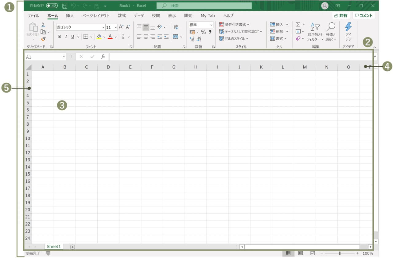 エクセルの基礎知識を学んでいきます